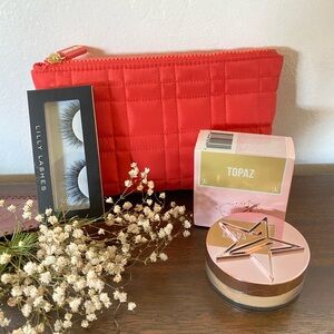 Jeffree Star Topaz and lash Bundle with Make up bag